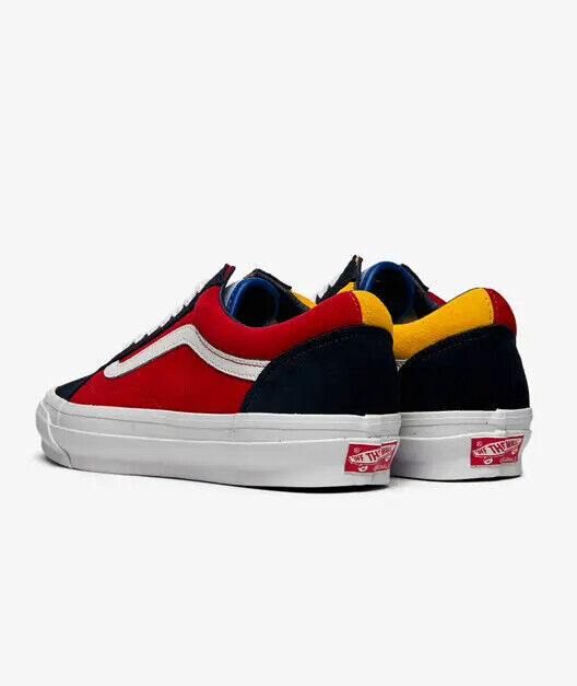Vans Vault OG Old Skool LX in Off The Wall Navy / Red / Multi VN0A4P3XY9T  8-12