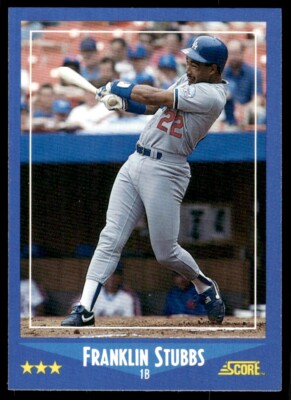 1988 Score Baseball Card Franklin Stubbs Los Angeles Dodgers #147