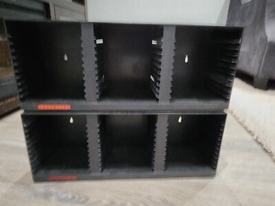 VTG Laserline (2) 36 CD Storage Holder Wall Mount Black Plastic (72) Total 