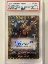 2023 BOWMAN U BEST DILLON JONES /50 RC AUTO GEO GOLD SUPER Refractor PSA 9