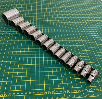 Snap On Tools 14 Stck. 1/2'' Schraubenschlüssel flach imperial SAE Steckschlüsselsatz UNBENUTZT UVP £395
