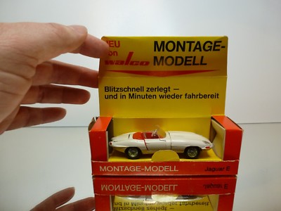 WALCO MONTAGE MODELL TEKNO 926 JAGUAR E - OFF-WHITE 1:43 RARE - VERY GOOD IN BOX