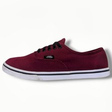 Vans Authentic Lowpro Tawny Port Maroon Skate Shoes Women's Size 6