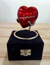 Cremation Urn for Ashes Keepsake Red Heart Urn with Box and Stand Mini Pet urn