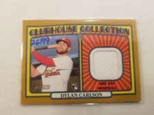 2021 Heritage High # Clubhouse Collection Jersey Relic Dylan Carlson RC Gold /99