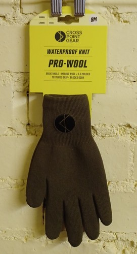 Crosspoint Waterproof Knit Wool Gloves, Small, Khaki, BNWT