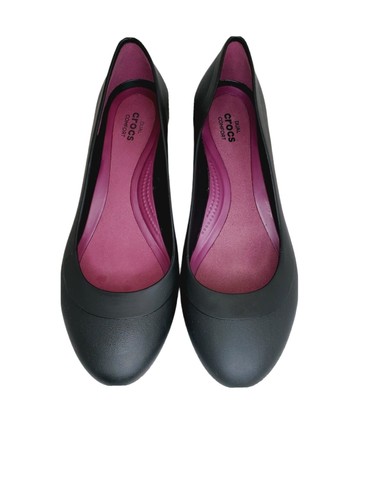 Crocs Women's Lina Wedge Pump Black 6M 