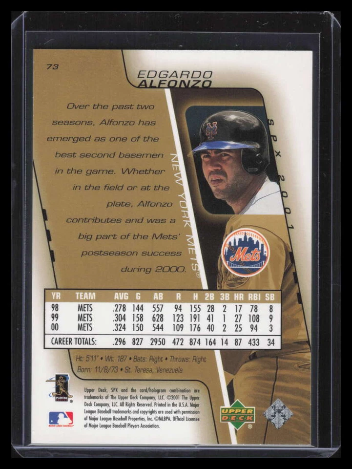 2001 SPx Spectrum 73 Edgardo Alfonzo 20/50 - Image 2 of 2