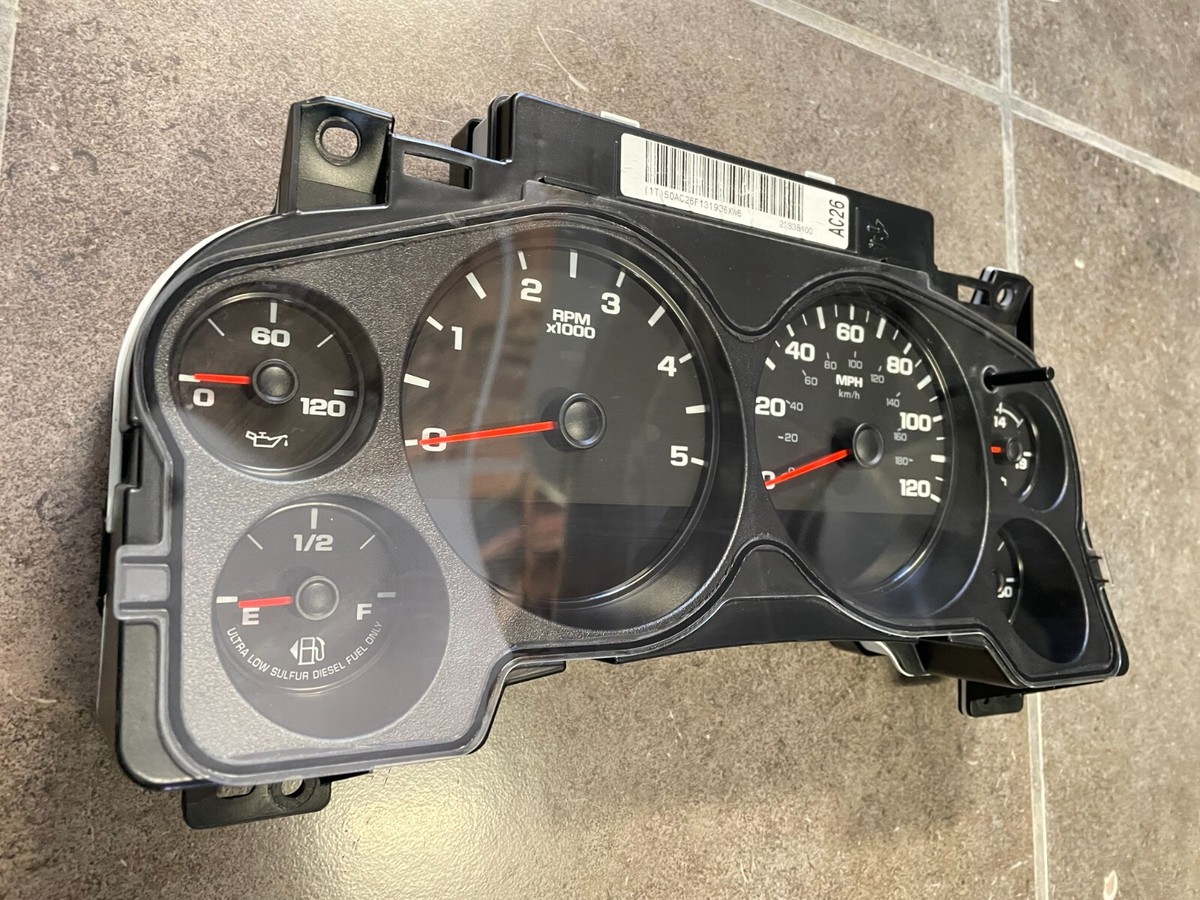 2014 SILVERADO K2500 DIESEL CLUSTER 28330569, 22838400 (215,071  