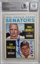 1964 Topps #167 Lou Piniella Signed Rookie Card Autograph W/ ROY RC BAS 10 Auto