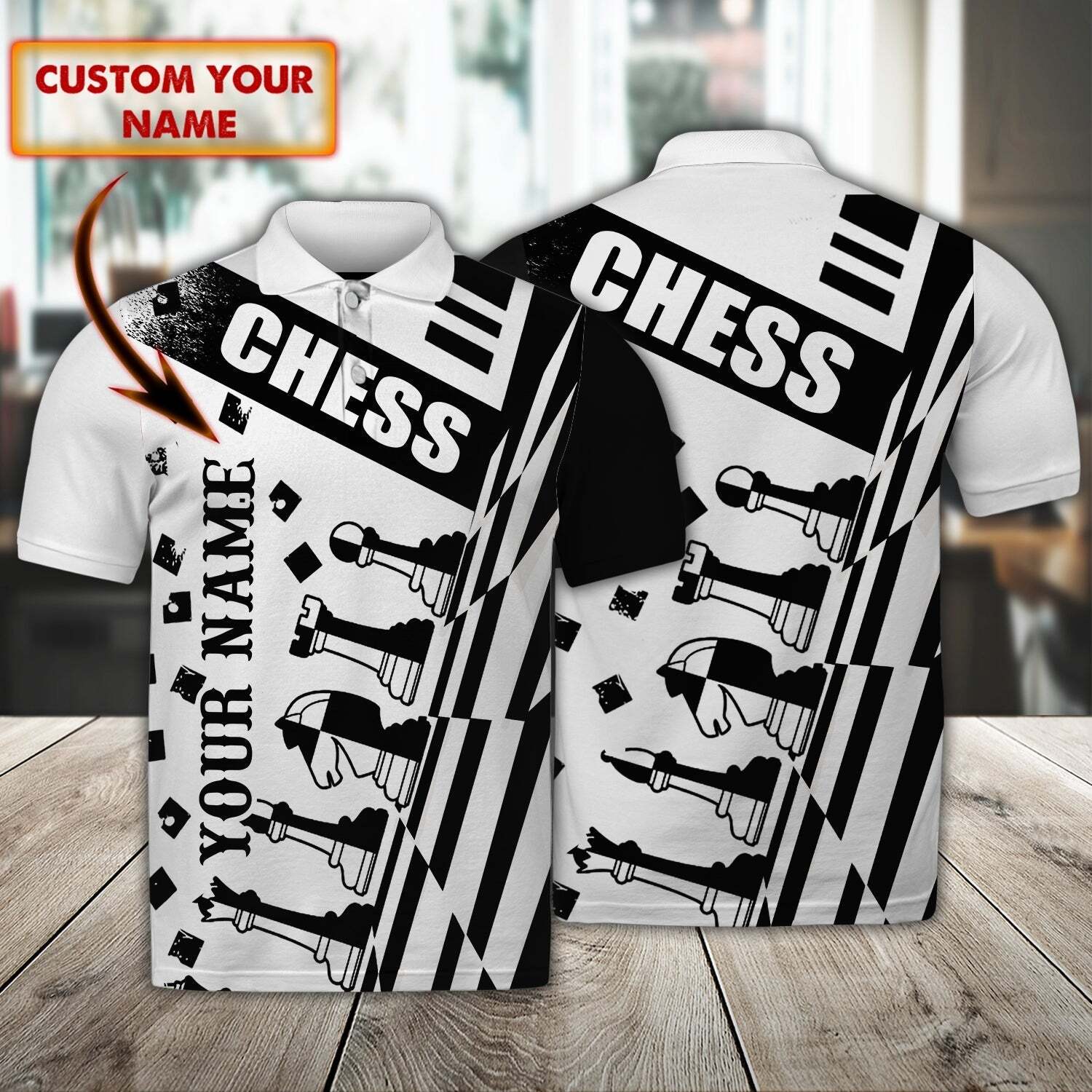 Customized Name 3D Chess Polo Shirt Gifts For Chess Lover_1558 eBay