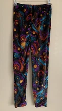 Vintage 90s Y2K Festival Psychedelic Galaxy Cosmic Hipster Leggings NWT