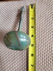 VINTAGE NEKER ART ISRAEL GLASS BLOWN  GREEN  OPALESCENT PERFUME BOTTLE 5.5IN TAL — photo 7