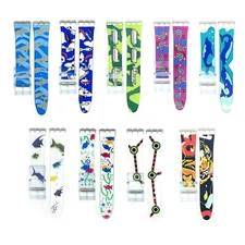 Swatch Watch Strap Replacement 17 MM PVC Multi-Color Modern Art Band