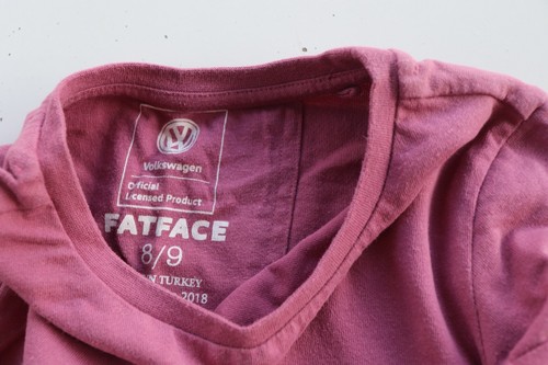 FAT FACE WOLSWAGEN WV CHRISTMAS TREE COTTON LONG SLEEVE TOP X 2 GIRLS 8-9 YEARS - Picture 10 of 12