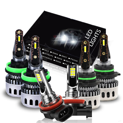 Para For Honda CR-V CRV 2015-2020 Faros LED Hi/Low + Kit de luces antiniebla 6x