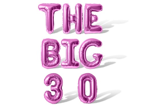 THE BIG 3 0 Letter Balloon Banner - 30th Birthday Party Decoration, 30 Years Old - 第 26/55 張圖片
