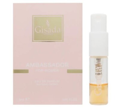 1 Vial Sample GISADA AMBASSADOR for Women 0.05 oz 1.5 ml Eau de Parfum Spray