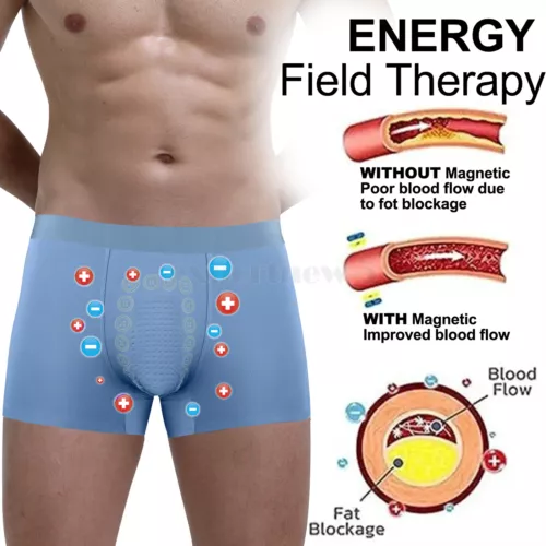 5PCS Magnetic Therapy Men's Underwear Elastic Men's Boxer Slim Briefs Breathable - 第 3/20 張圖片