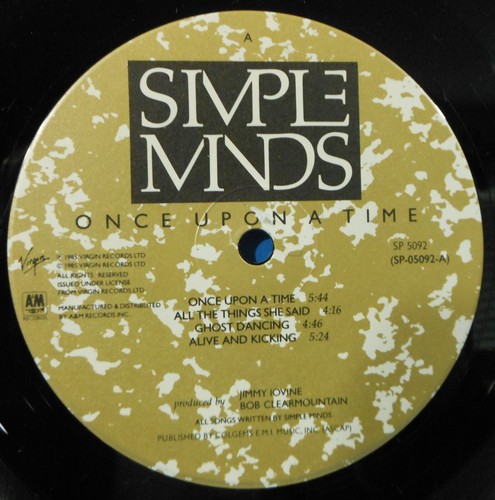 SIMPLE MINDS ONCE UPON A TIME LP 1985 ORIGINAL GREAT CONDITION! VG++/VG++!!A - Picture 7 of 7