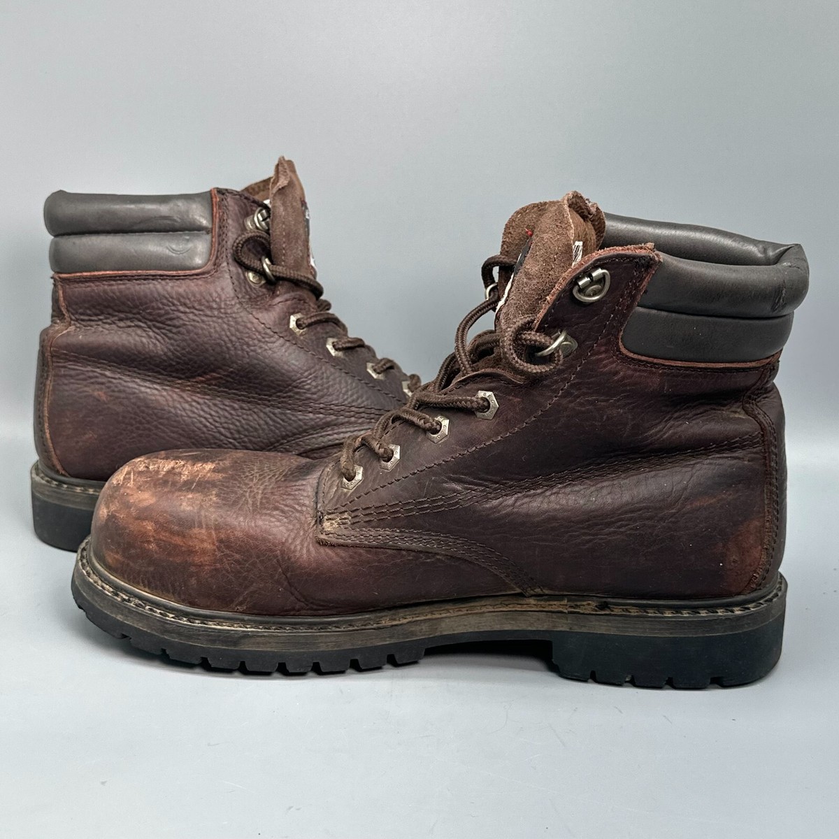 Georgia Boot Oiler Men\'s 10 M Brown Leather Work Boots Lace-Up Ankle Steel Toe Georgia Boot Men main image 3