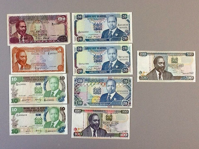 Kenya 9 Note Lot: See Below for List