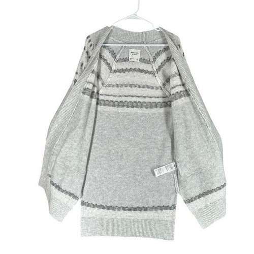 Abercrombie & Fitch Women’s XS Gray Long Oversized Open Cardigan Cozy Boho Comfy - Picture 12 of 13