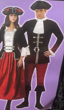 High Seas Pirate Men's Buccaneer Cosplay Halloween Costume, Adult One Size