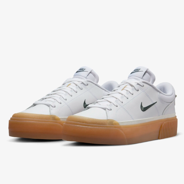 Nike Women's Court Legacy Lift 'White/Vintage Green' (FV5526-100