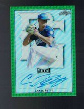 Chase Petty 2020 Leaf Perfect Game Metal GREEN Auto #4/10 Twins