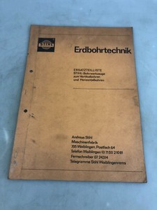 STIHL Bohrwerkzeuge zum Vertikal- + Horizontalbohren Ersatzteilliste