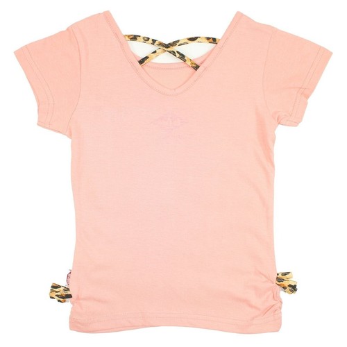 Girls T-Shirt. Lee Cooper. Short Sleeves. Coral Color, 2 To 10 Years. - Picture 5 of 8