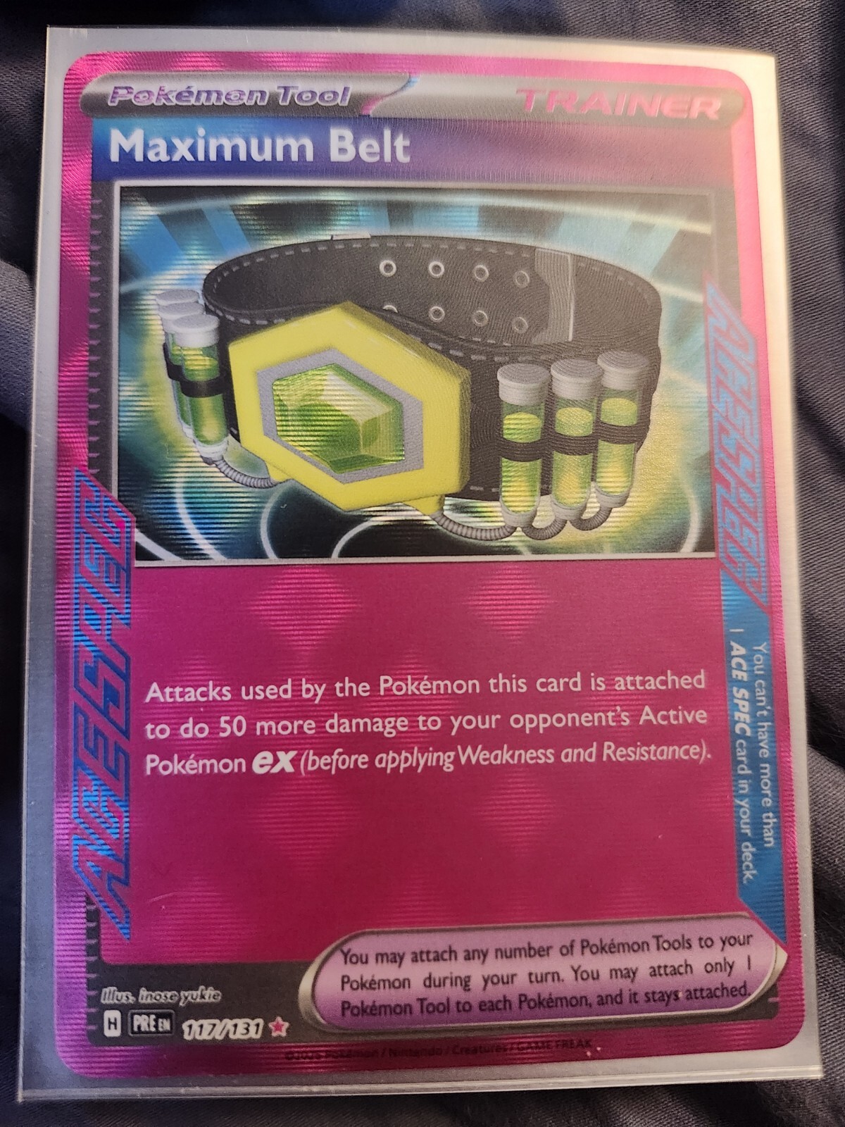 Pokemon TCG: "Maximum Belt" Ace Spec. LP (Prismatic Evolutions 117/131)