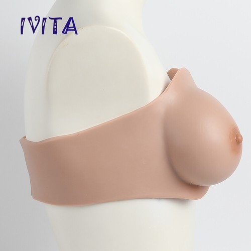 Forma de pecho de silicona de simulación de copa D estilo bandeau tetas falsas para travesti - Imagen 2 de 12