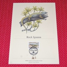 TURKS & CAICOS IGUANA STAMP WWF WORLD WILDLIFE FUND OFFICIAL PROOF EDITION #3
