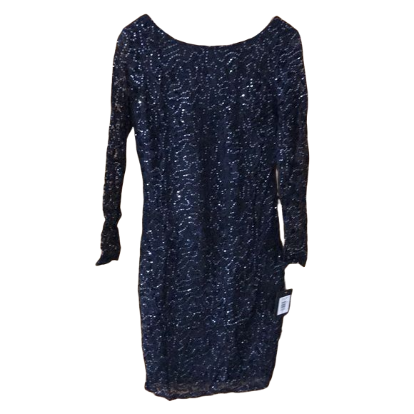 marina illusion lace dress Women's Marina Illusion Neck Beaded Mini Dress