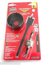 VERMONT AMERICAN BY BOSCH WOOD DOOR LOCK INSTALLATION KIT 18381 HOLE SAW KNOB