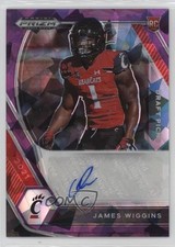 2021 Panini Prizm Draft Picks Purple Ice 28/99 James Wiggins #DPA-JAW Auto un2