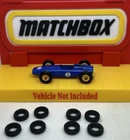 Matchbox No. 52 B R M  Lesney England Race Car Tires Only (2 Sets)