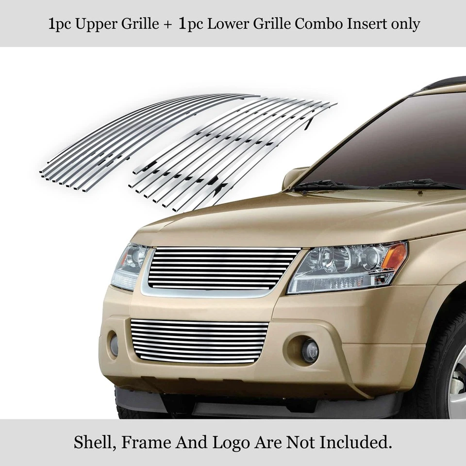Fits 2006-2011 Suzuki Grand Vitara Billet Grille Combo - Image 2 of 4