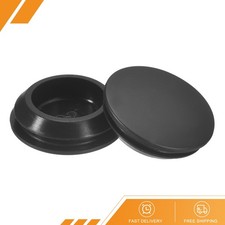 8Pcs Silicone Plugs Rubber Round Snap in Locking Hole for 22-24mm Hole Black