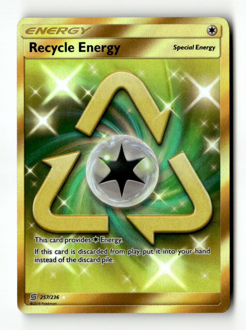 Recycle Energy (Secret) Secret Rare SM - Unified Minds 257/236 NM Pokémon TCG
