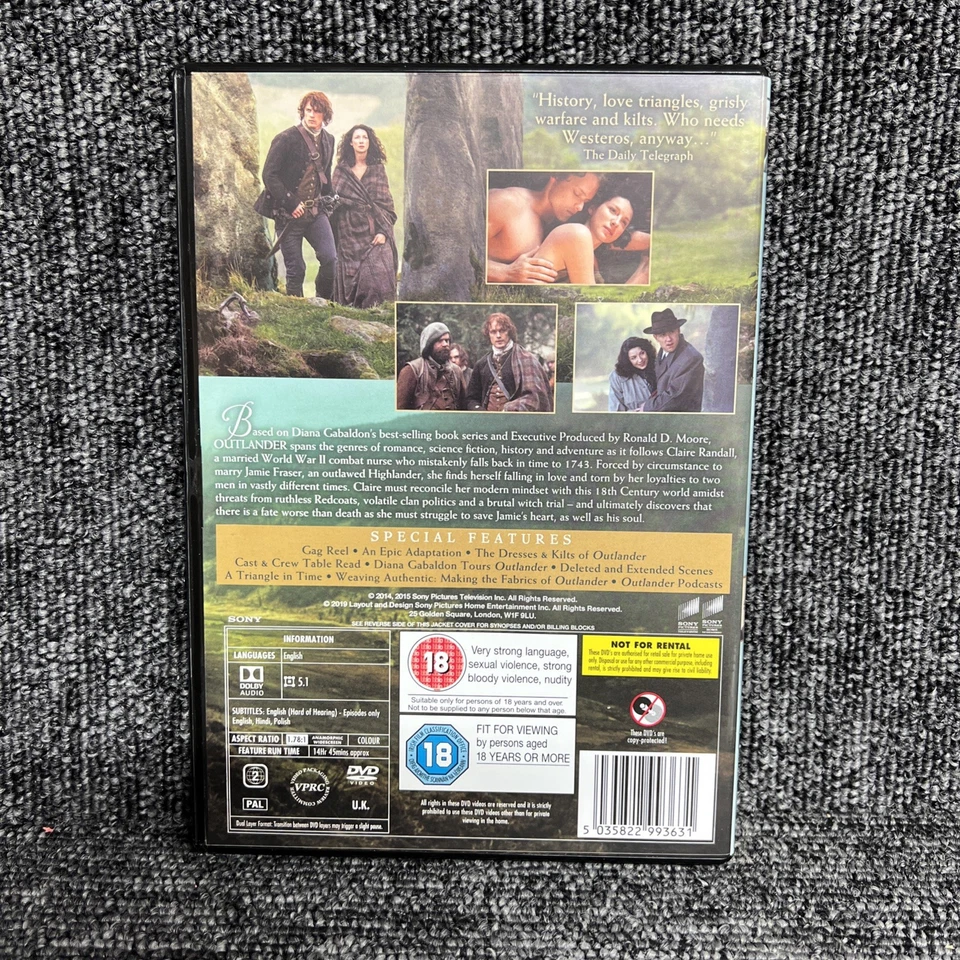 Outlander: Complete Season 1 One (2014) [DVD / Box Set] VGC Freepost In Uk - Image 2 of 2