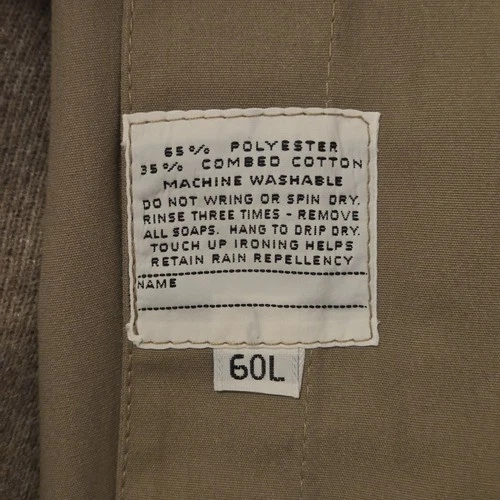Vintage English Squire Trench Coat 60L Big Tall USA Zip Out Liner Tan image 6