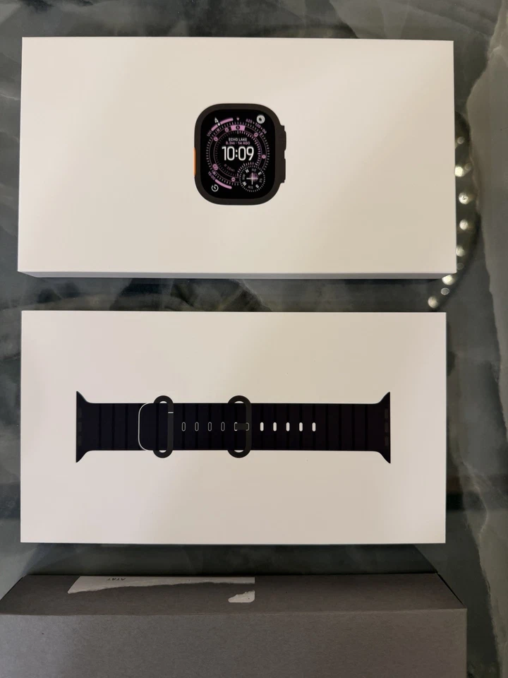 Apple Watch Ultra 3 49mm GPS Cellular Titanium Case w Black Ocean Band MF0J4LW/A - Image 2 of 4