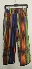Boulder Gear  COLORFUL - "Im Bigger Now" Youth Adj Cargo Snow SKI PANTS size M