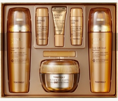 DDP US. TONYMOLY Luxe Korean Intense Care Gold 24K Snail 6pcs set incl. samples