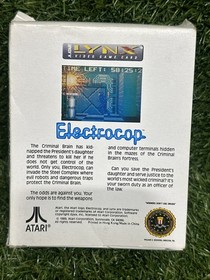 Atari Lynx Electrocop Original Game Box and Manual