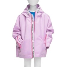 KhrisJoy Kids Girls Pink Full-Zip Oversized Windbreaker Jacket Size 12