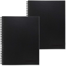 Cambridge Business Notebook, Legal Ruled, 6-1/2" x 9-1/2", Wirebound, Black, ...